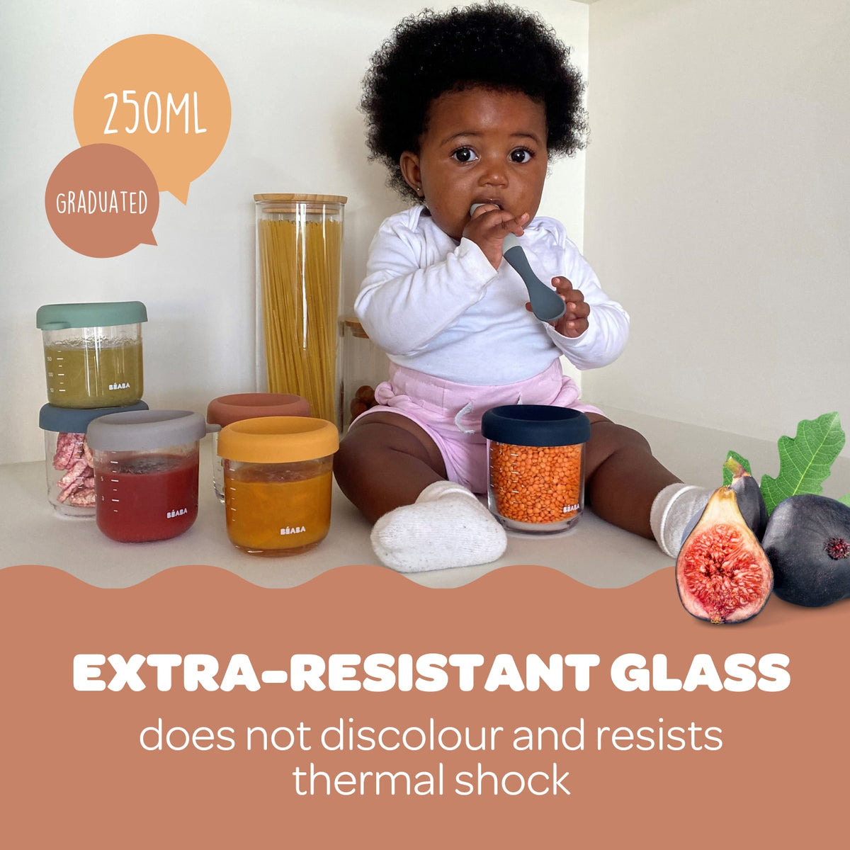 250ml Glass Containers - 6 Pack