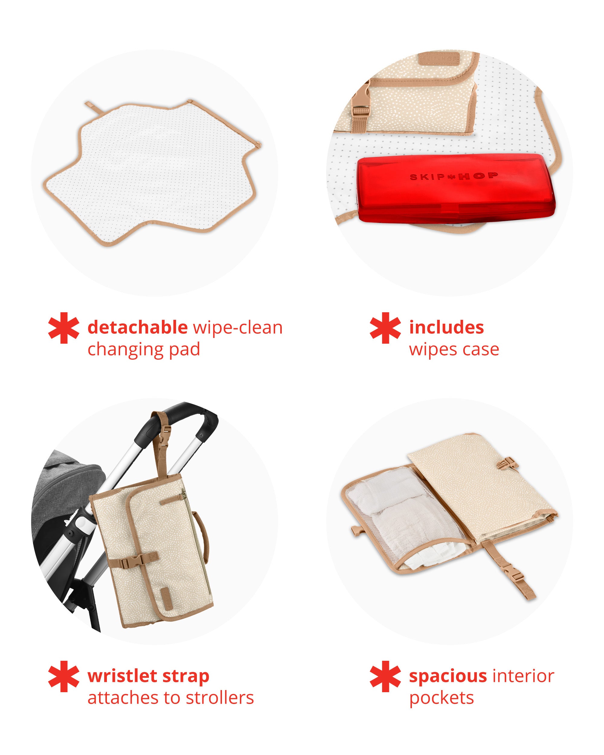 Skip Hop Pronto® Signature Changing Station - Beige Swirl Dot