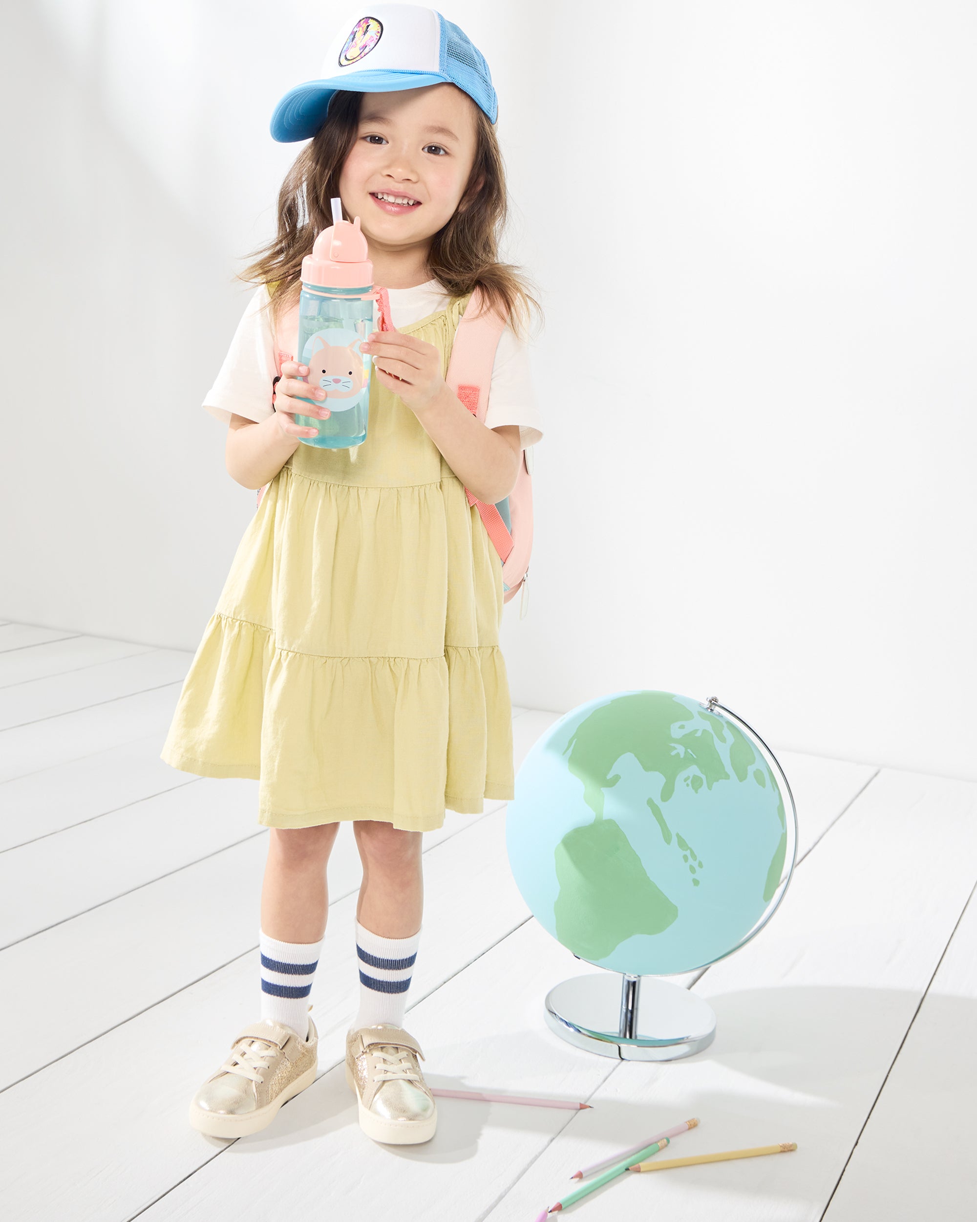 Skip Hop ZOO PP Straw Bottle 390ml - Cat