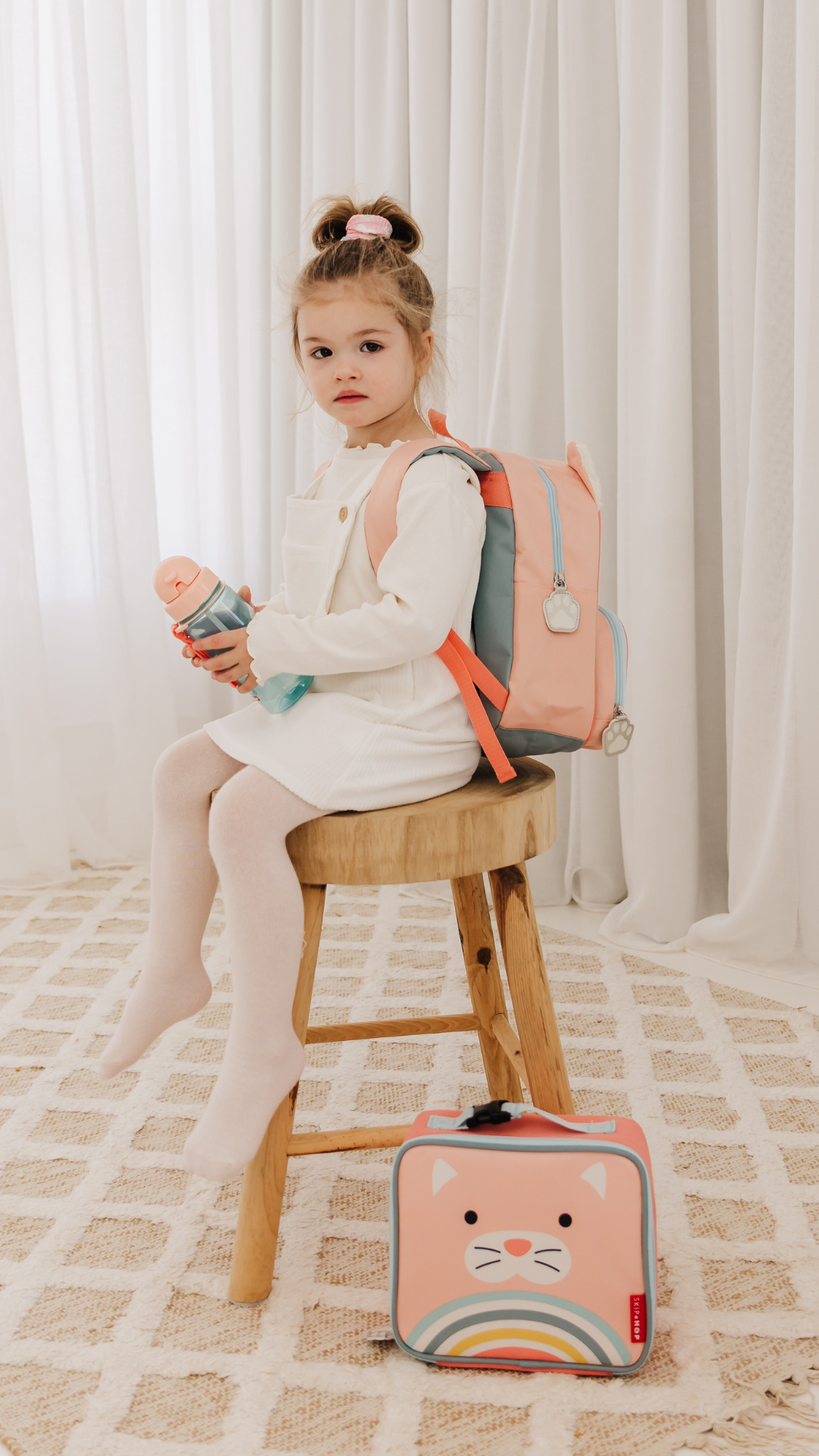 Skip Hop ZOO PP Straw Bottle 390ml - Cat