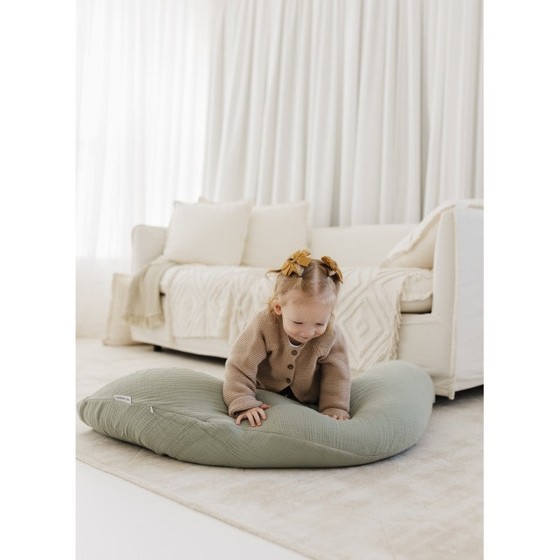 Maternity and Nursing Pillow - Sage Muslin