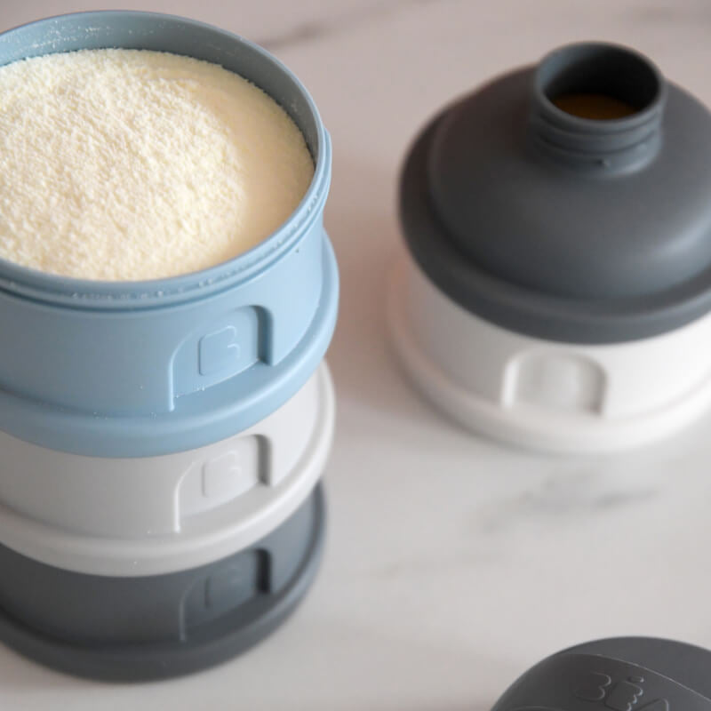 Beaba Formula & Snacks Container - Mineral Grey/Blue