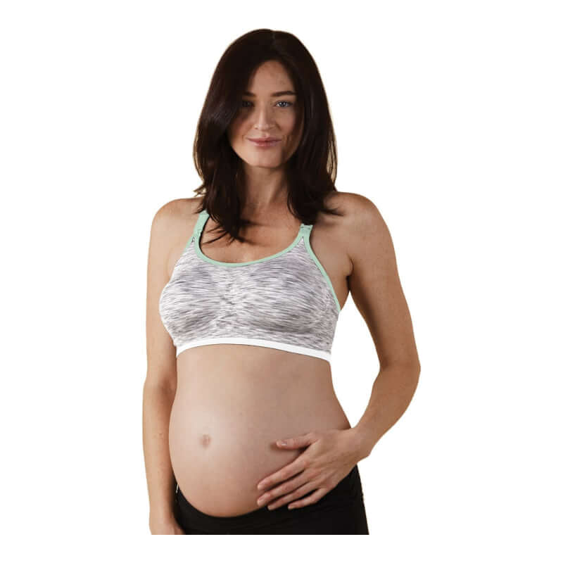 Bravado Designs Body Silk Seamless Rhythm Nursing Bra - White Grey Spacedye