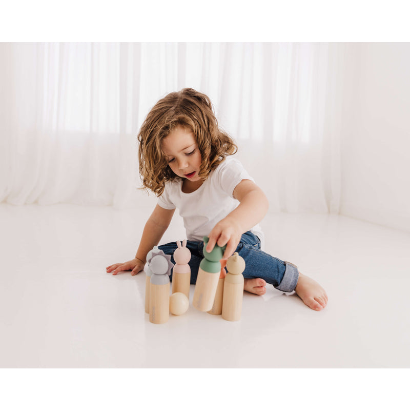 Bubble Wooden Animal Bowling Set