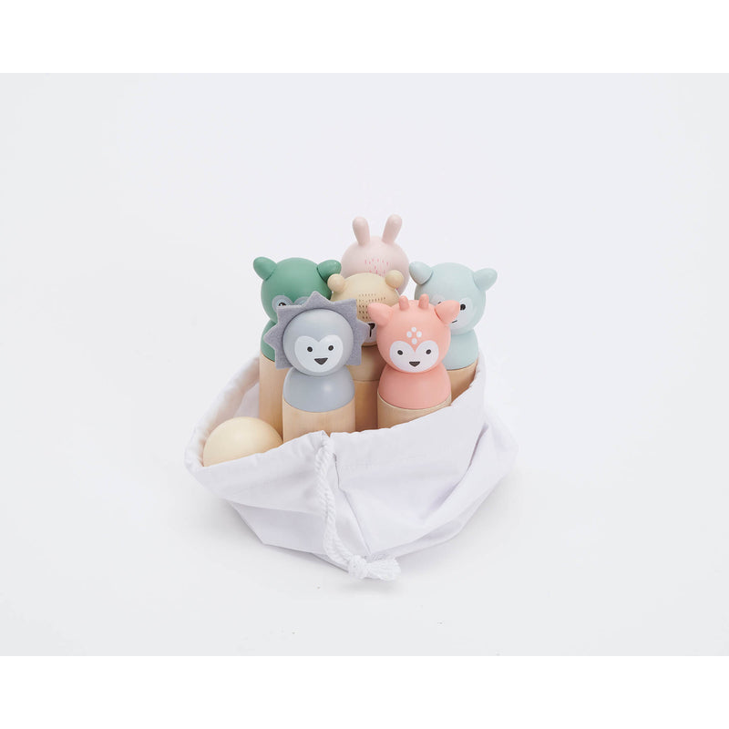 Bubble Wooden Animal Bowling Set