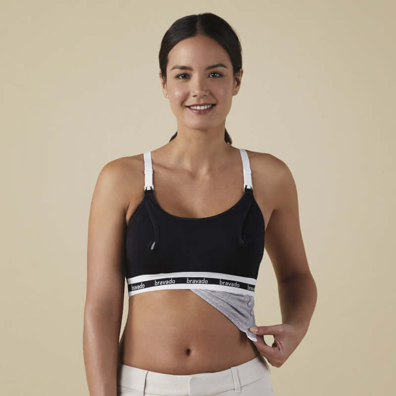Bravado Designs Clip and Pump Sustainable Hands-Free Nursing Bra Accessory - Black