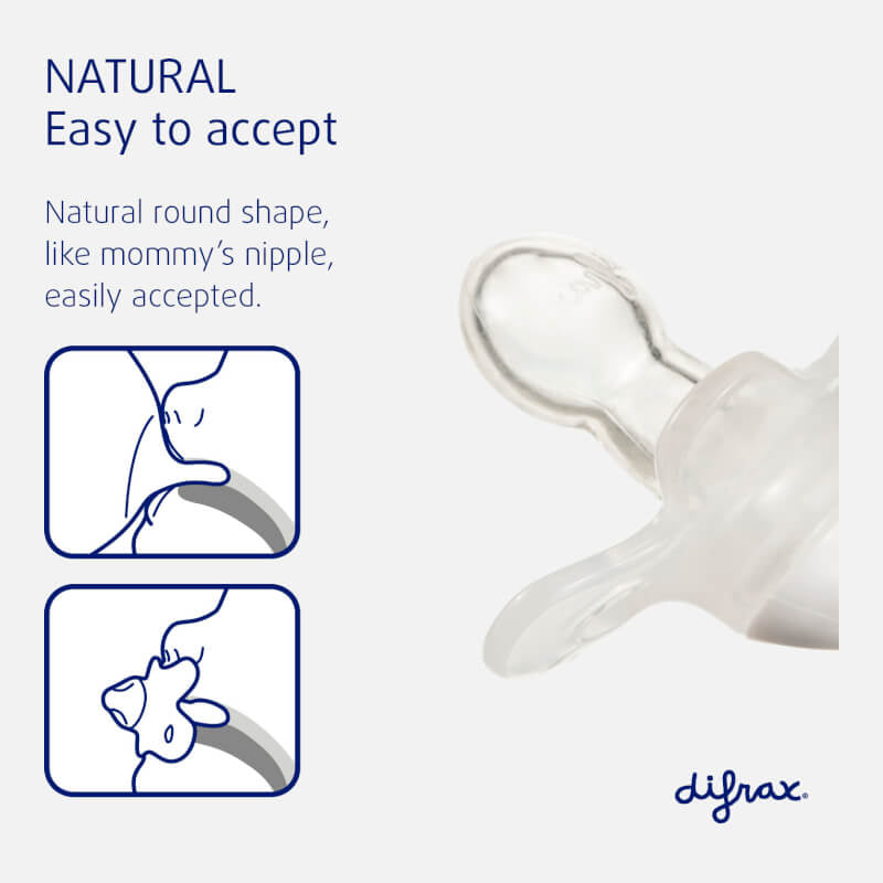 Difrax Pacifier Natural 0-6 months Pure - Brick