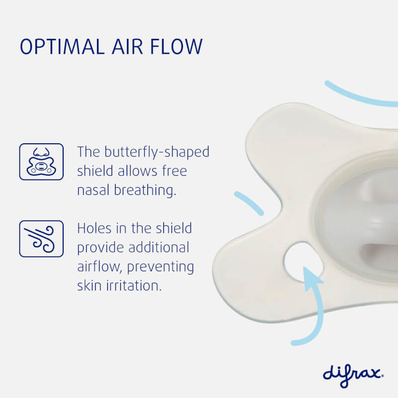 Difrax Pacifier Natural 0-6 months Pure - Brick