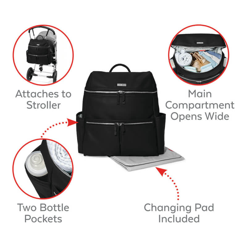 Skip Hop Flatiron Nappy Backpack - Black