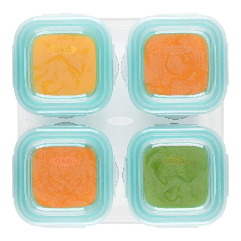OXO Tot Glass Baby Blocks™ - Teal 4x4oz