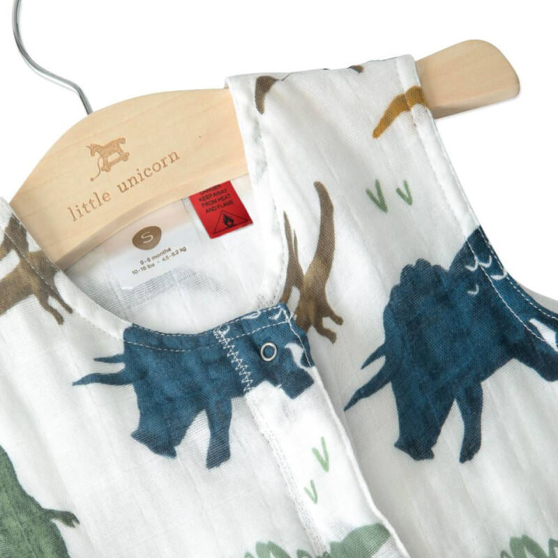 Little Unicorn Dino Friends Muslin Sleeping Bag