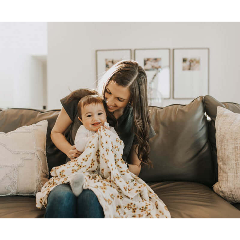 Little Unicorn Muslin Swaddle - Ditzy Sunflower