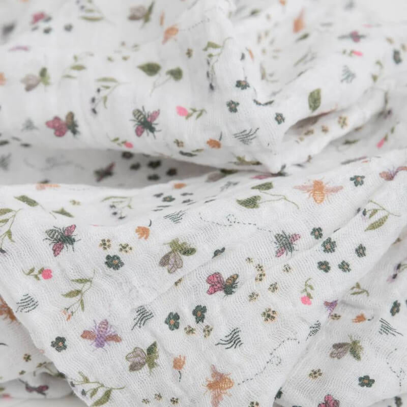 Little Unicorn Muslin Swaddle Set - Garden Bees