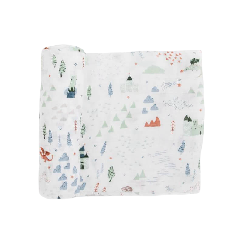 Little Unicorn Muslin Swaddle - Dragon Days