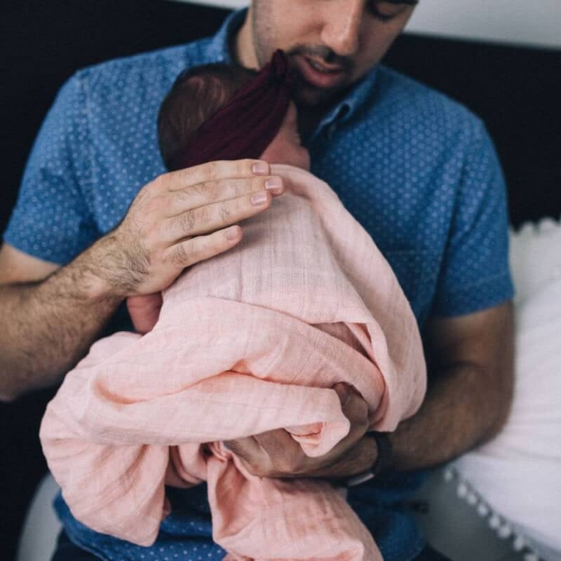 Little Unicorn Muslin Swaddle Set - Watercolour Roses