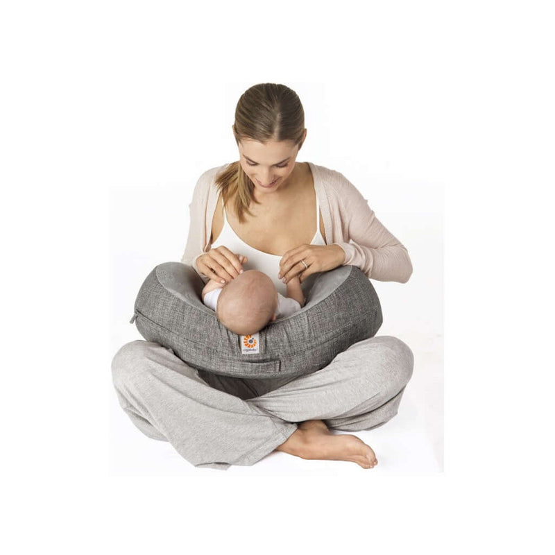 Ergobaby Natural Curve Nursing Pillow - Heathered Grey