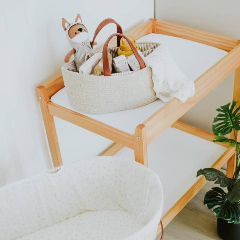 Nestling Nappy Caddy - Dark Natural Melange