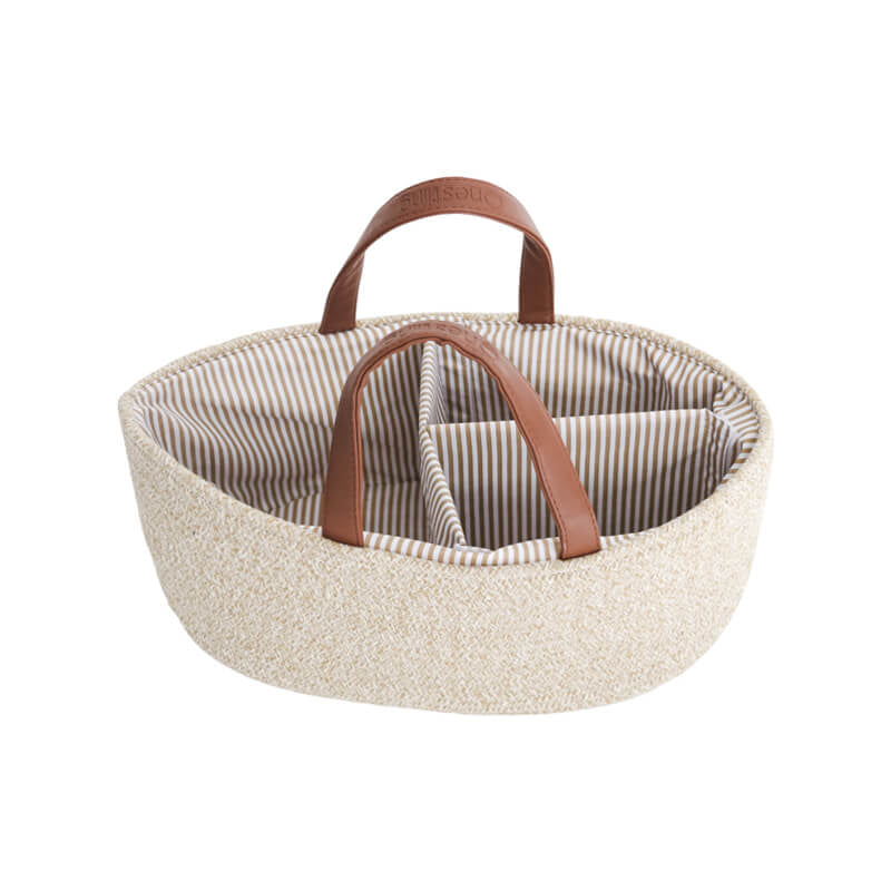 Nestling Nappy Caddy - Dark Natural Melange