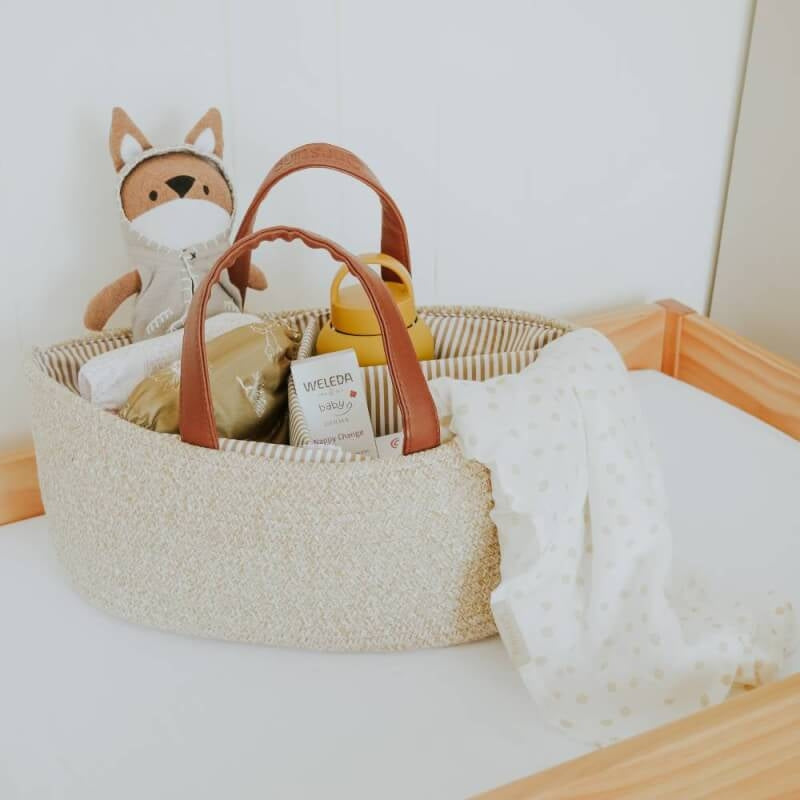 Nestling Nappy Caddy - Dark Natural Melange