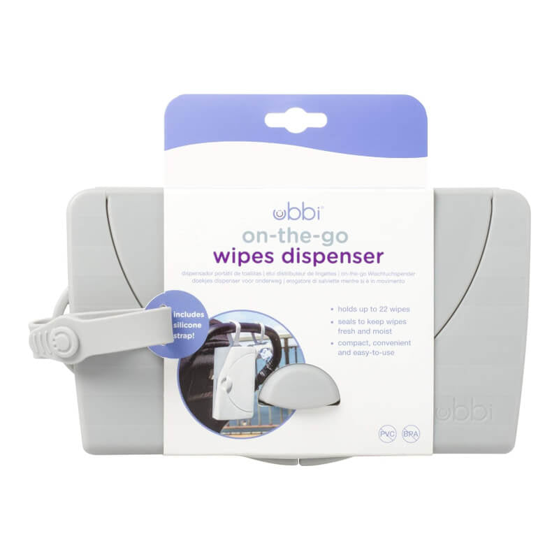 Ubbi On-The-Go Wipes Dispenser - Grey