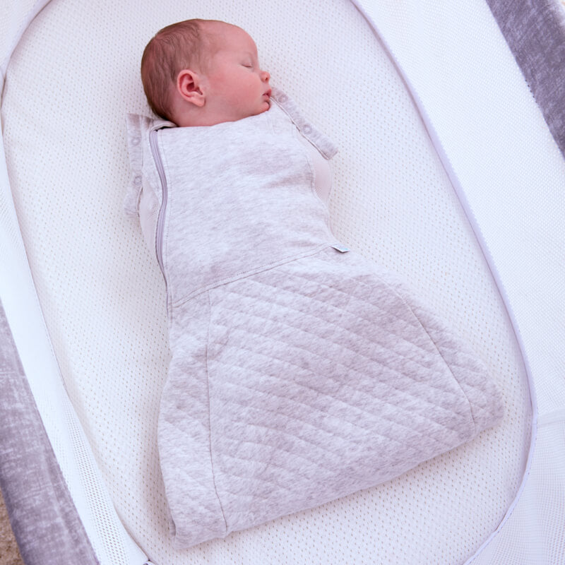 Purflo Swaddle to Sleep Bag 2.5 TOG - Minimal Grey