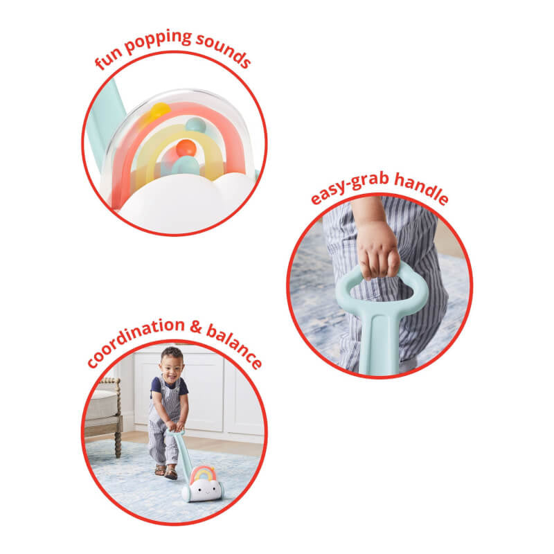 Skip Hop Silver Lining Cloud Rainbow Push Toy