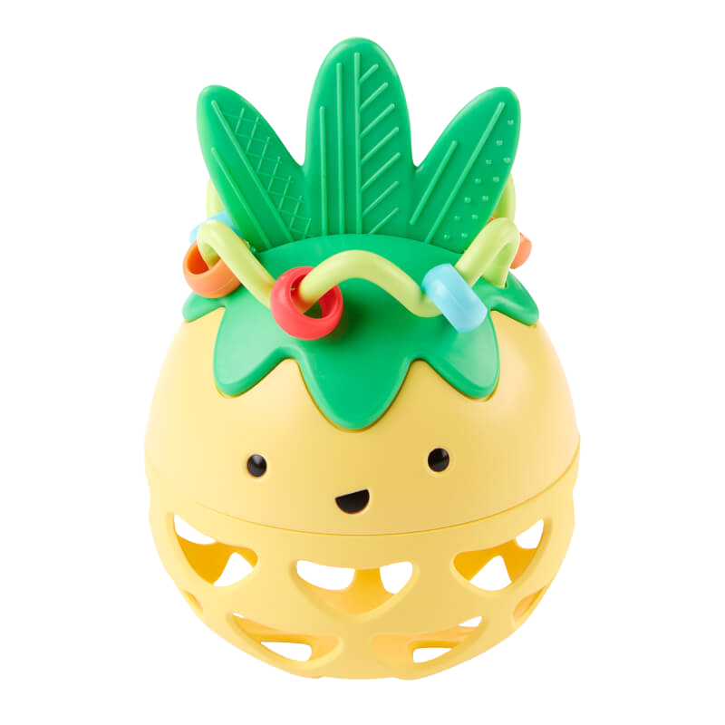 Farmstand Roll Around Pineapple Rattle Baby Toy