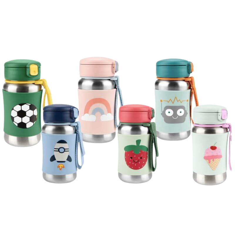 Spark Style Stainless Steel Straw Bottle 350ml