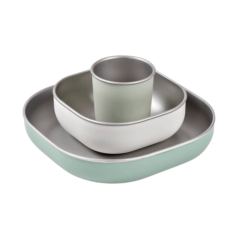Stainless Steel Meal Set - Sage Green