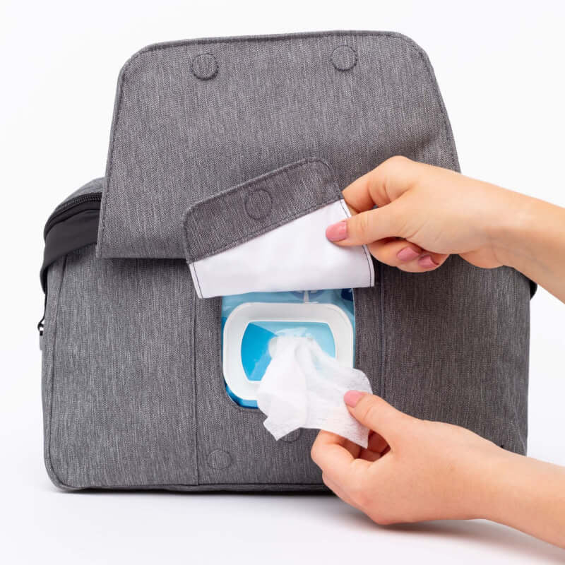 Nikidom Stroller Organiser Bag - Heather Grey