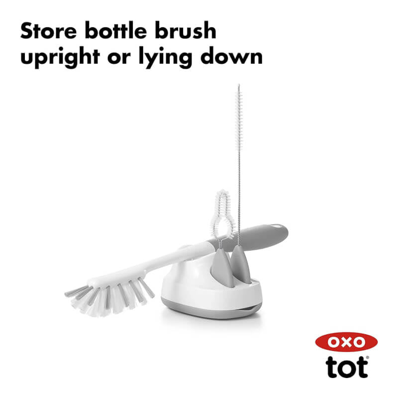 OXO Tot Water Bottle & Straw Cup Cleaning Set - Grey