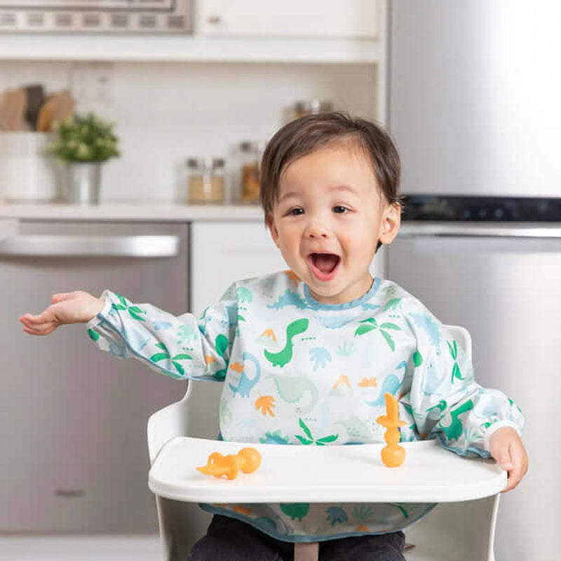 Bumkins Waterproof Sleeved Bib - Dinosaurs