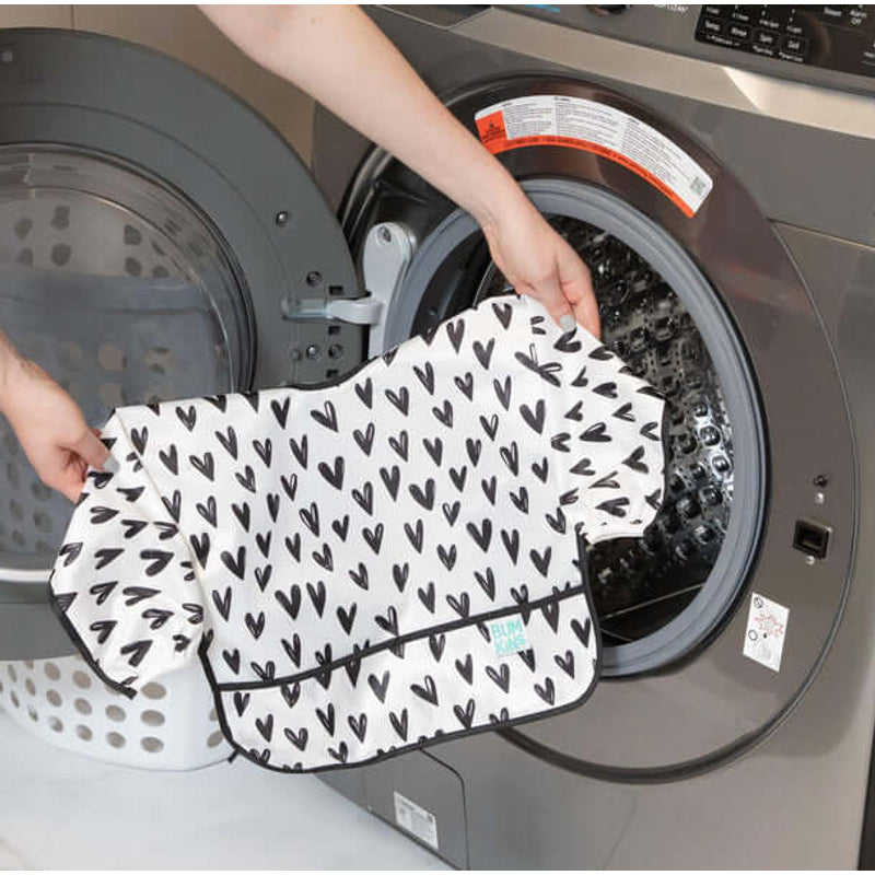 Bumkins Waterproof Sleeved Bib - Hearts