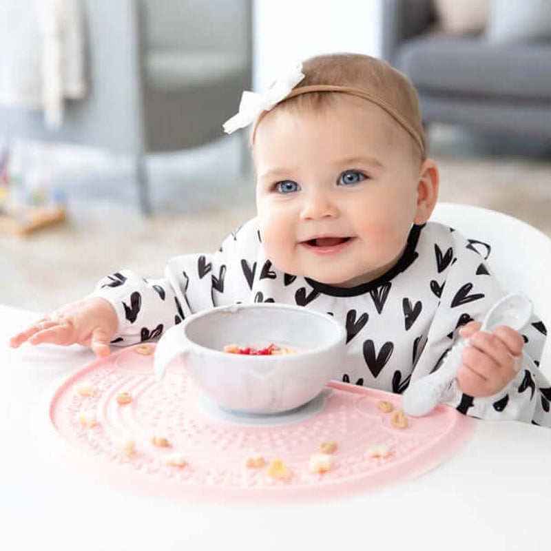 Bumkins Waterproof Sleeved Bib - Hearts