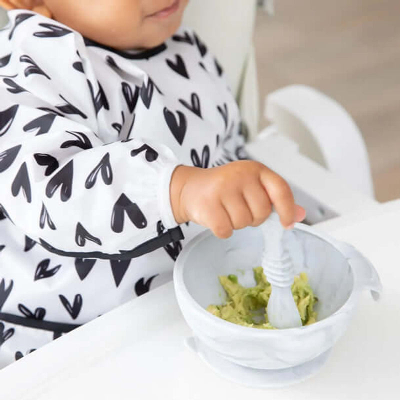 Bumkins Waterproof Sleeved Bib - Hearts