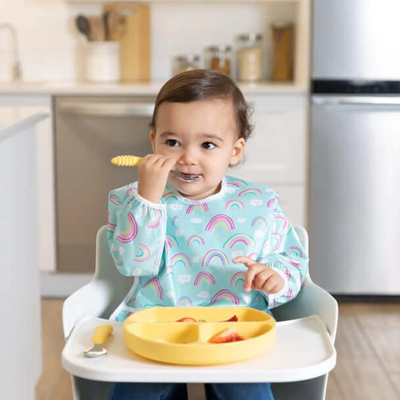 Bumkins Waterproof Sleeved Bib - Rainbows