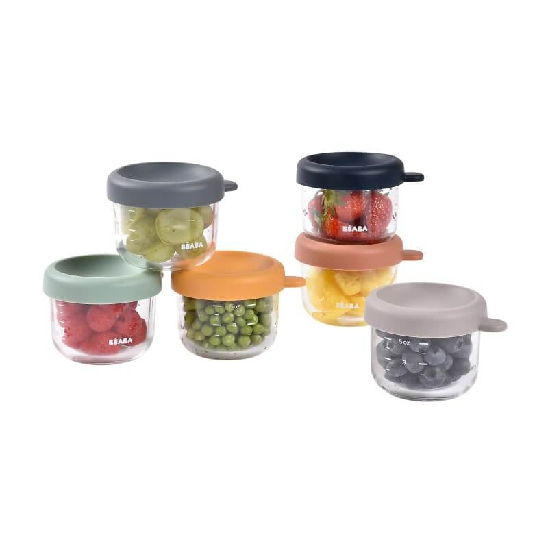 Beaba Glass & Silicone Containers 6 Pack - 150ml