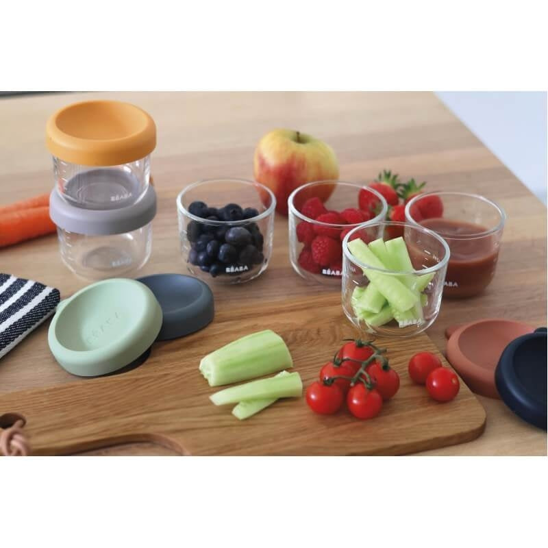 Beaba Glass & Silicone Containers 6 Pack - 150ml