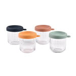 Glass & Silicone Containers 4 Pack - 250ml