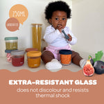 250ml Glass Containers - 6 Pack