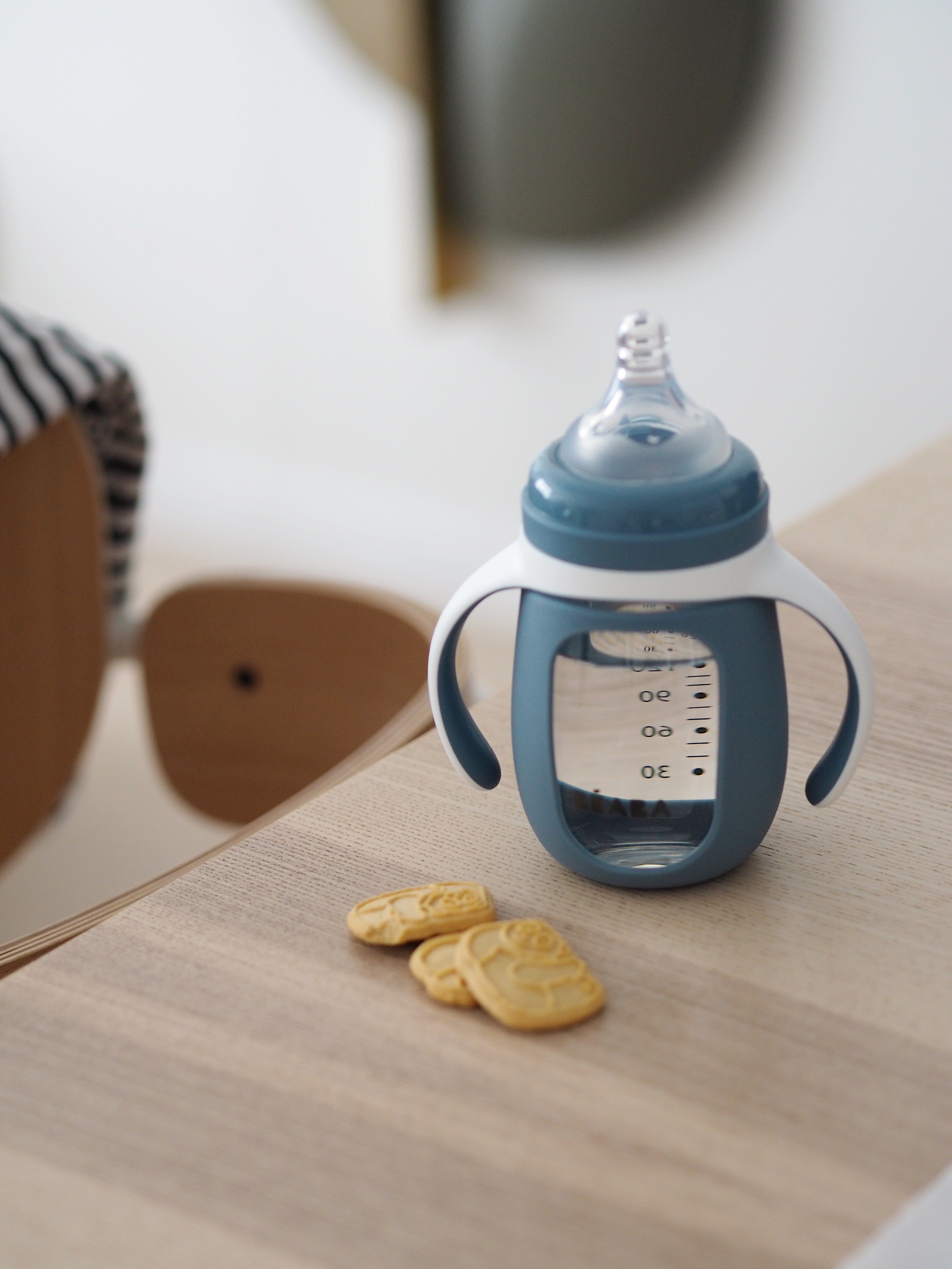 2 in 1 Glass Baby Bottle