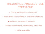 Stainless Steel Straw Cup 250ml