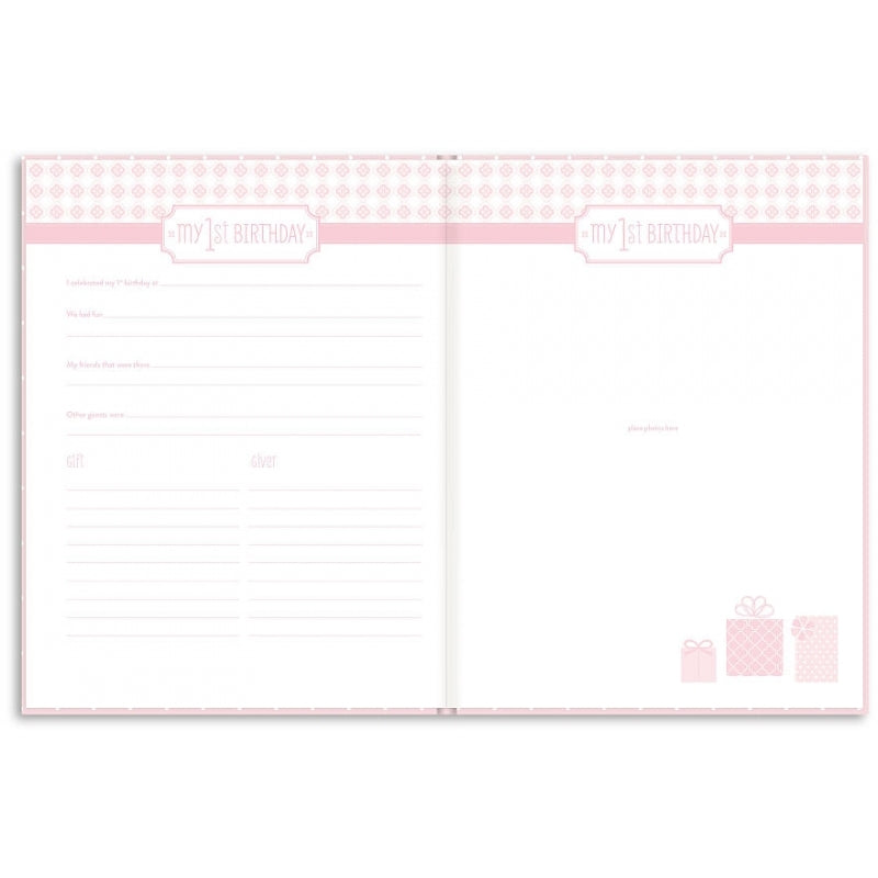 Pearhead Sweet Welcome Babybook (Pink)