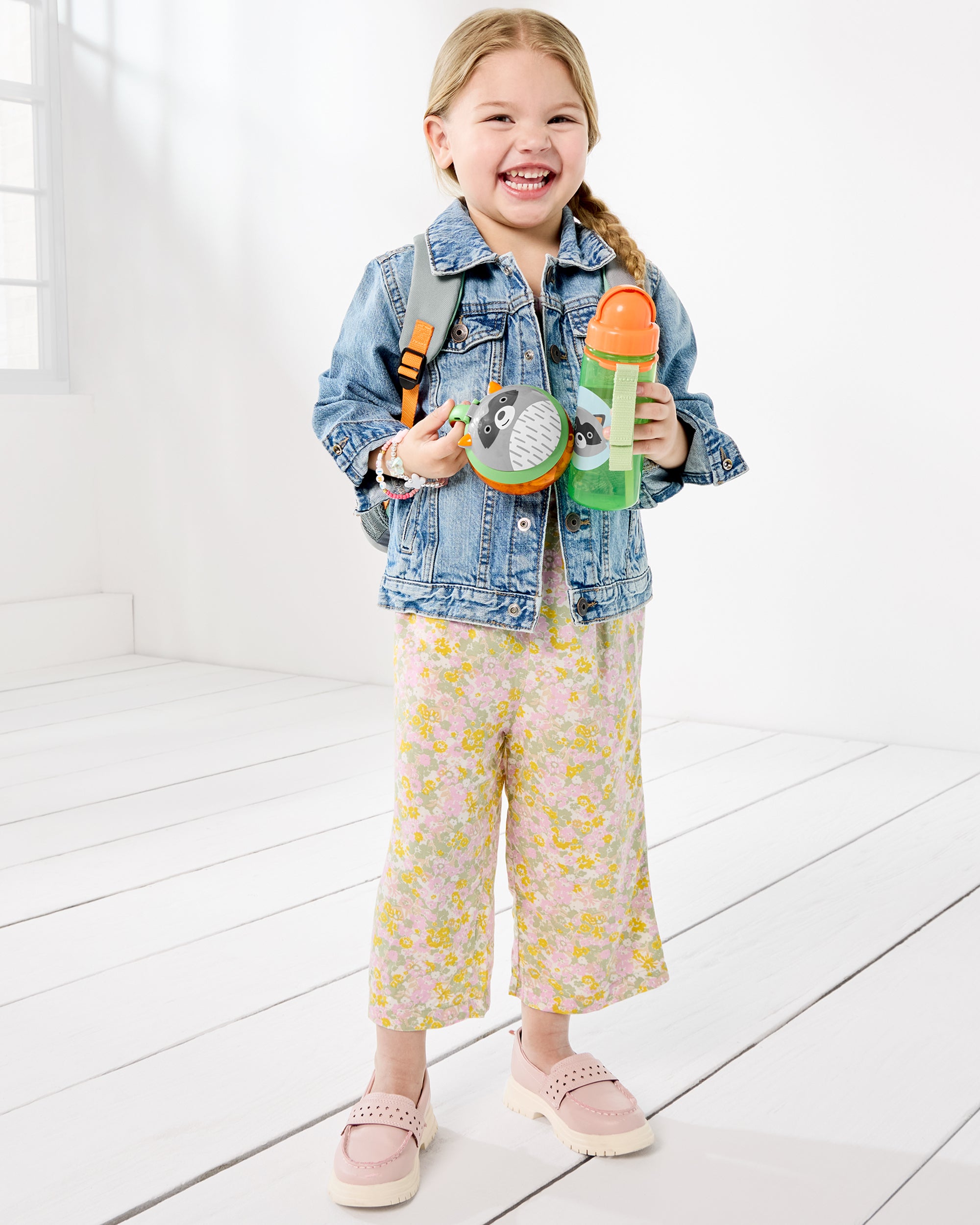 Skip Hop ZOO PP Straw Bottle 390ml - Raccoon