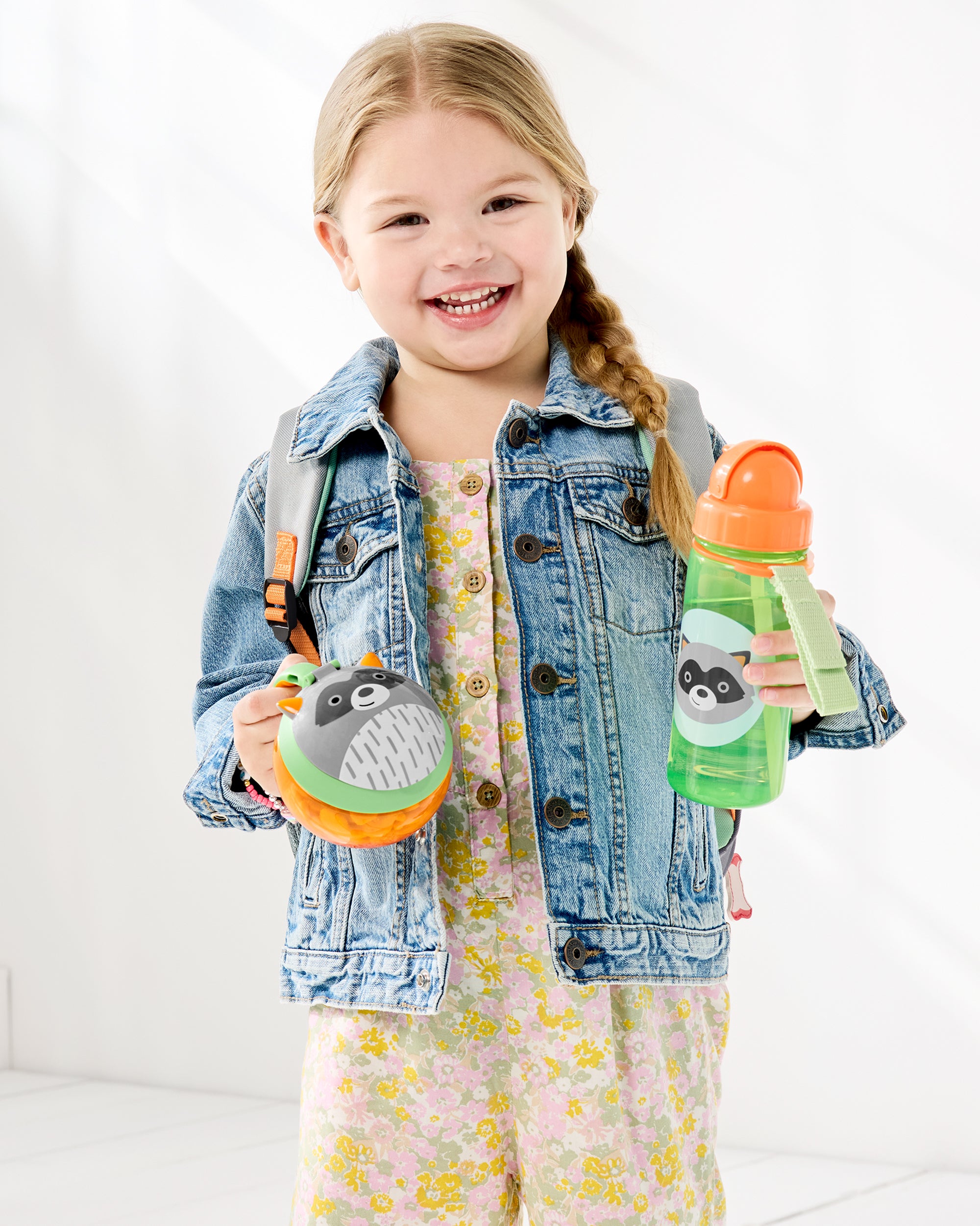 Skip Hop ZOO PP Straw Bottle 390ml - Raccoon