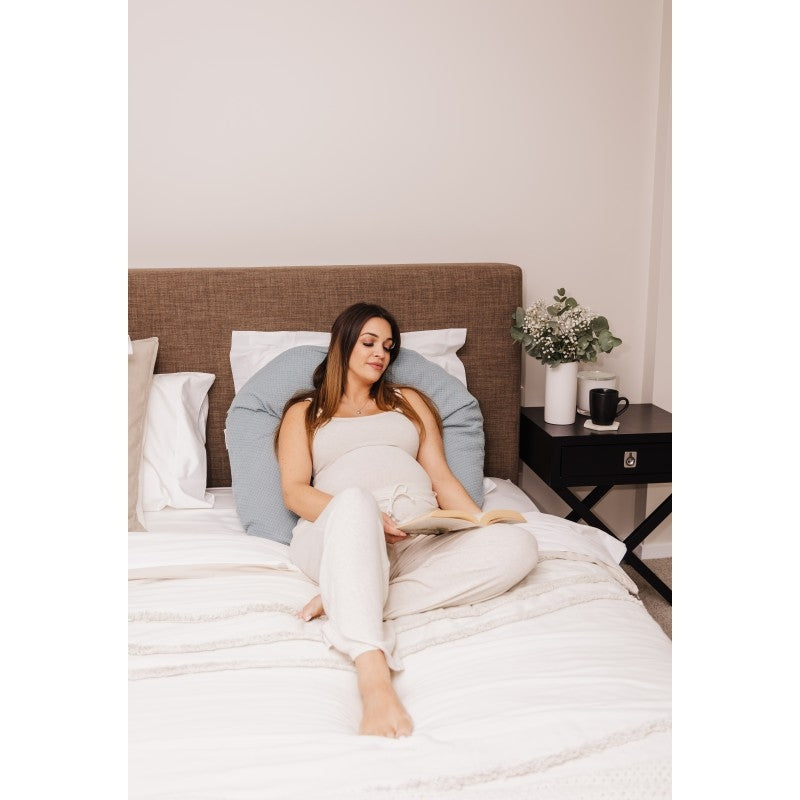 Theraline Pregnancy Pillow - Misty Blue Fine Knit