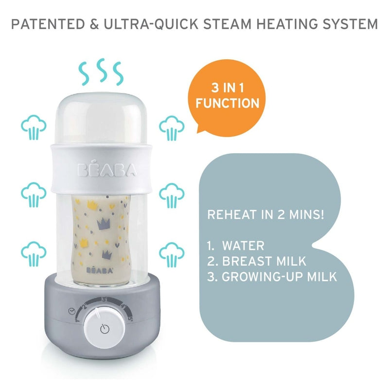 Beaba BabyMilk Bottle Warmer and Steriliser - Grey