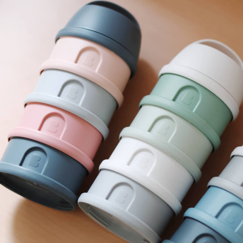 Beaba Formula & Snacks Container - Mineral Grey/Pink