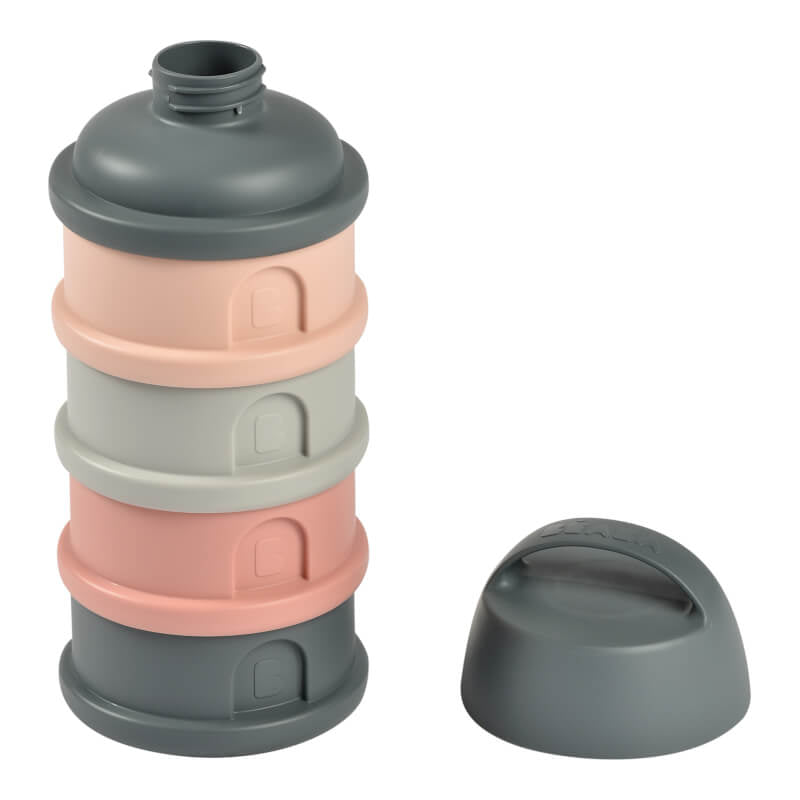 Beaba Formula & Snacks Container - Mineral Grey/Pink