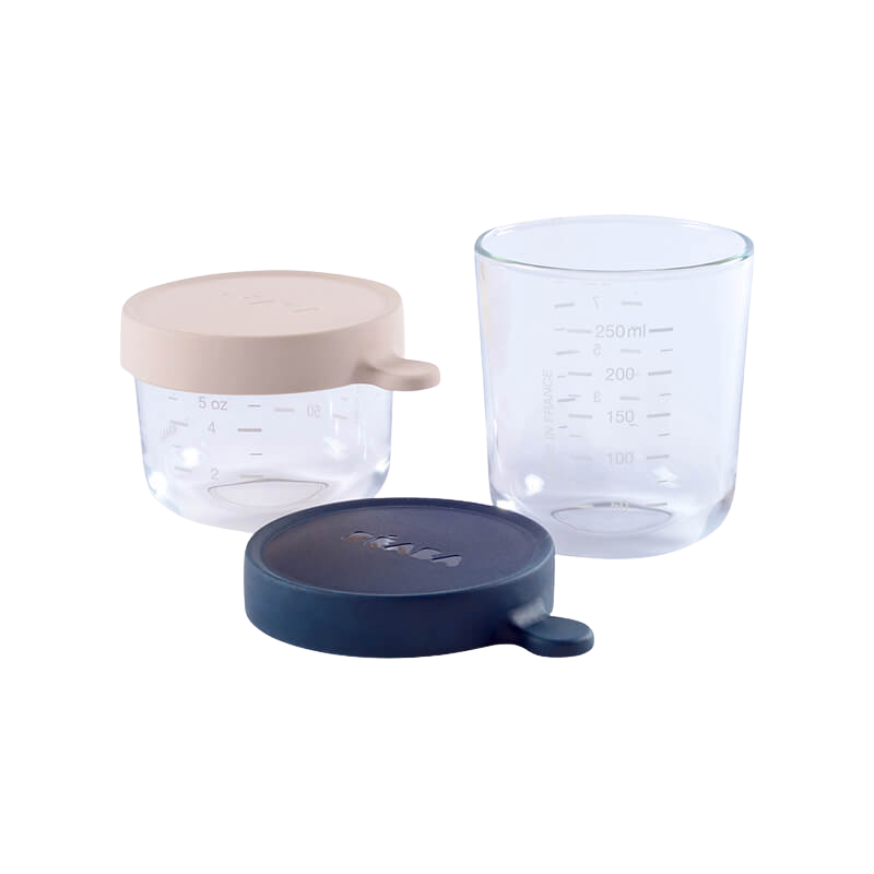 Beaba Glass & Silicone Containers 2 Pack 150ml & 250ml